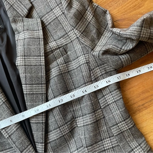 Banana Republic Brown and Gray Wool Heritage Glen Plaid Classic Blazer size 4 - Picture 11 of 14